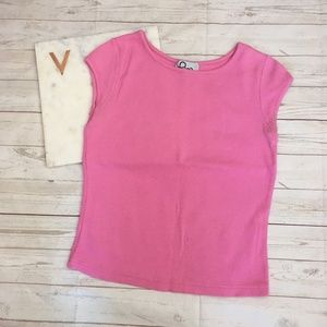 lilly pulitzer xs pink ribbed top pima cotton blen